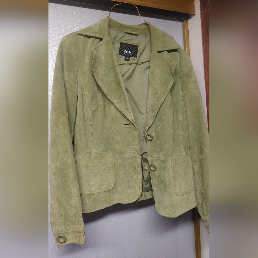 Style & Co. Light Olive Suede Blazer